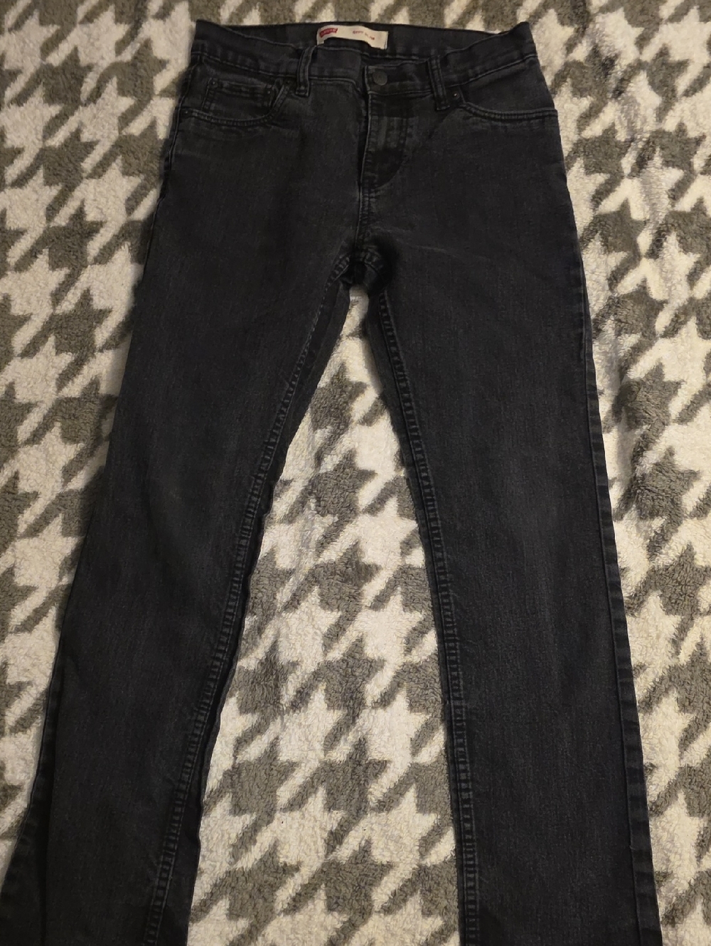 Levis boy's 511 Slim distressed Black Jeans